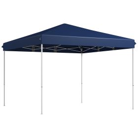 Outsunny Canopy Tent: Durable, 13x13 Pop Up with Height Adjustment and Wheeled Carry Bag in Dark Blue|