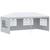 Outsunny Grand Gazebo Haven: 20x10 Large Canopy Party Tent with Removable Side Walls