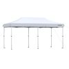 Outsunny 20' x 10' Garden Foldable Pop Up Canopy Tent Gazebo Aluminum Frame with Adjustable Legs & Roller Bag