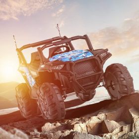 Uenjoy 12V Electric Ride on Cars, Realistic Off-Road UTV, Two Seater Ride On Truck, Motorized Vehicles for Kids, Remote Control, Music, 3 Speeds