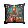 Vizsla Christmas Throw Pillow Machine Washable, Indoor Outdoor Decorative Pillow for Couch, Bed or Patio, 14Hx14W