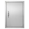BBQ Access Door, 18W x 24H Inch Single Outdoor Kitchen Door, Stainless Steel Flush Mount Door, Wall Vertical Door with Handle, for BBQ Island