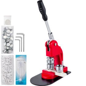 VEVOR Button Badge Maker Machine 25mm(1 in)DIY Pin Button Maker Machine with1000 Pcs Button Parts & Circle Cutter Installation-Free Button Press