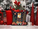 Shiba Inu Christmas Throw Pillow Machine Washable, Indoor Outdoor Decorative Pillow for Couch, Bed or Patio, 14Hx14W