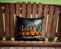 Chow Chow Spooky Halloween Throw Pillow Machine Washable, Indoor Outdoor Decorative Pillow for Couch, Bed or Patio, 14Hx14W