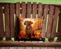 Vizsla Fall Throw Pillow Machine Washable, Indoor Outdoor Decorative Pillow for Couch, Bed or Patio, 14Hx14W