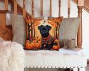 Affenpinscher Fall Throw Pillow Machine Washable, Indoor Outdoor Decorative Pillow for Couch, Bed or Patio, 14Hx14W