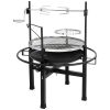 85*85*108cm Round Iron Spray Grill Black