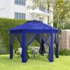 Outsunny 13' x 13' Pop Up Tent Canopy Tent with 6 Zippered Mesh Netting for Patio Backyard Garden Wedding Party