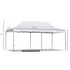 Outsunny 10x20 Pop Up Canopy, White Versatile Canopy, Sidewalls for Events & Privacy