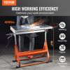 VEVOR Welding Table 30" x 20", 400lbs Load Capacity Steel Welding Workbench Table on Wheels, Folding Work Bench with Three 1.1" Slot, 3 Tilt Angles