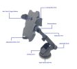 Car Phone Mount Holder Adjustable Long Neck One Touch Windshield Dashboard Desk