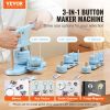 3-IN-1 Button Maker, 1/1.25/2.28 inch(25/32/58mm) Pin Maker, 300pcs Button Parts, Button Maker Machine with Panda Magic Book