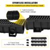 VEVOR Trench Drain System,5.8x5.2x39.4-Inch HDPE Drainage Trench,Channel Drain with Plastic Grate,Black Plastic Garage Floor Drain