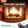 VEVOR Fireplace Log Grate, 30 inch Heavy Duty Fireplace Grate with 6 Support Legs, 3/4'' Solid Powder-coated Steel Bars