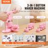3-IN-1 Button Maker, 1/1.25/2.28 inch(25/32/58mm) Pin Maker, 300pcs Button Parts,Button Maker Machine with Panda Magic Book