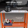 VEVOR 36" x 18" Welding Table, 1200lbs Load Capacity Steel Welding Workbench Table on Wheels, Portable Work Bench with Braking Lockable Casters