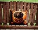 Boykin Spaniel Fall Throw Pillow Machine Washable, Indoor Outdoor Decorative Pillow for Couch, Bed or Patio, 14Hx14W