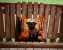 Affenpinscher Fall Throw Pillow Machine Washable, Indoor Outdoor Decorative Pillow for Couch, Bed or Patio, 14Hx14W