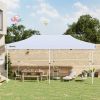 Outsunny 20' x 10' Garden Foldable Pop Up Canopy Tent Gazebo Aluminum Frame with Adjustable Legs & Roller Bag