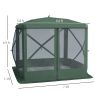 Outsunny Ventilated Pop-Up Canopy: 7x7FT Green Screen Tent for Outdoor Activities