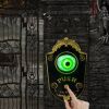 HOMCOM 7.1" Doorbell w/ Simulation Light-up Eyeball, Halloween Decoration Animatronic, Sound and Motion Activated for Party