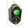 HOMCOM 7.1" Doorbell w/ Simulation Light-up Eyeball, Halloween Decoration Animatronic, Sound and Motion Activated for Party