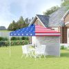 Outsunny Kaleidoscope Party Pavilion: 10' Pop-Up Canopy with Sidewall, Wheels & Adjustable Height