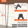 VEVOR 28" Hairpin Furniture Legs, Metal Home DIY Projects for Nightstand, Coffee Table, Desk, 500lbs Load Capacity with Rubber Floor Protectors