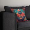 Gorilla Christmas Throw Pillow Machine Washable, Indoor Outdoor Decorative Pillow for Couch, Bed or Patio, 14Hx14W