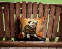 White English Bulldog Fall Throw Pillow Machine Washable, Indoor Outdoor Decorative Pillow for Couch, Bed or Patio, 14Hx14W
