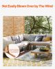 Wooden Privacy Screen 36" x 76" Freestanding Outdoor Privacy Screen for Patio