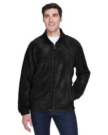 Men's 8 oz. Full-Zip Fleece - BLACK - 5XL (Color: BLACK, size: XL)