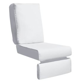 Indoor Outdoor Recliner Replacement Cushion;  Patio Furniture Chair Sofa Washable Cushion Deep Seat;  UV Protected;  Fade Protected and Water Spill Re (Color: beige)