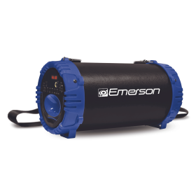 Emerson Portable Bluetooth Speaker with LED Lighting and Carrying Strap (Color: Blue)
