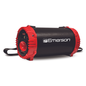 Emerson Portable Bluetooth Speaker with LED Lighting and Carrying Strap (Color: Red)