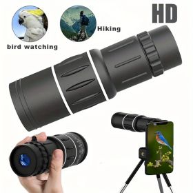 8X 42mm Telescope, Mini Portable, Professional Optical Telescope, Suitable for Camping, Hiking, Bird Watching, Educational Science Toys, Black (size: telescope+mobile phone tripod)