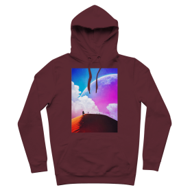 Not Quite There Yet Premium Adult Hoodie (Color: Burgundy, size: L)
