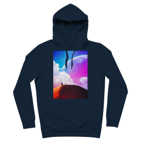 Not Quite There Yet Premium Adult Hoodie (Color: Navy, size: L)