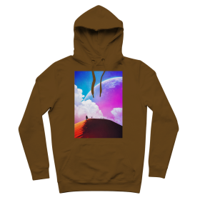 Not Quite There Yet Premium Adult Hoodie (Color: Brown, size: L)