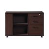 3-Drawer Black Oak Wood 39.37 in. W Lateral File Cabinet