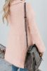 Cute Winter Pink Warm Fuzzy Double Breasted Pocketed Cardigan