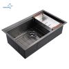 Aqucubic Handmade 304 Stainless Steel Undermount Kitchen Sink with Accessories