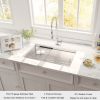 Factory Directly Multi-functional OEM Handmade SUS 304 Stainless Steel Undermount Kitchen Sink Workstation