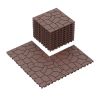 11.81"x11.81"x0.79"Grey & Brown Colors - Stylish Interlocking Flooring