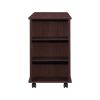 3-Drawer Black Oak Wood 39.37 in. W Lateral File Cabinet
